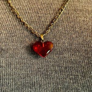 Baltic Amber heart necklace